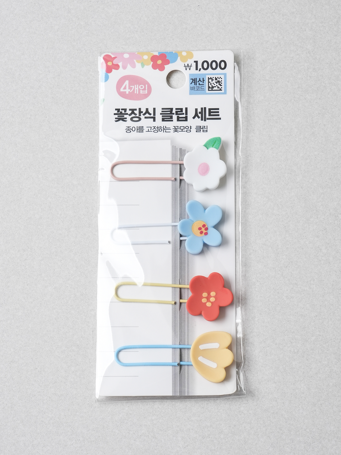 봄꽃 꽃장식 클립 50 mm 4개입