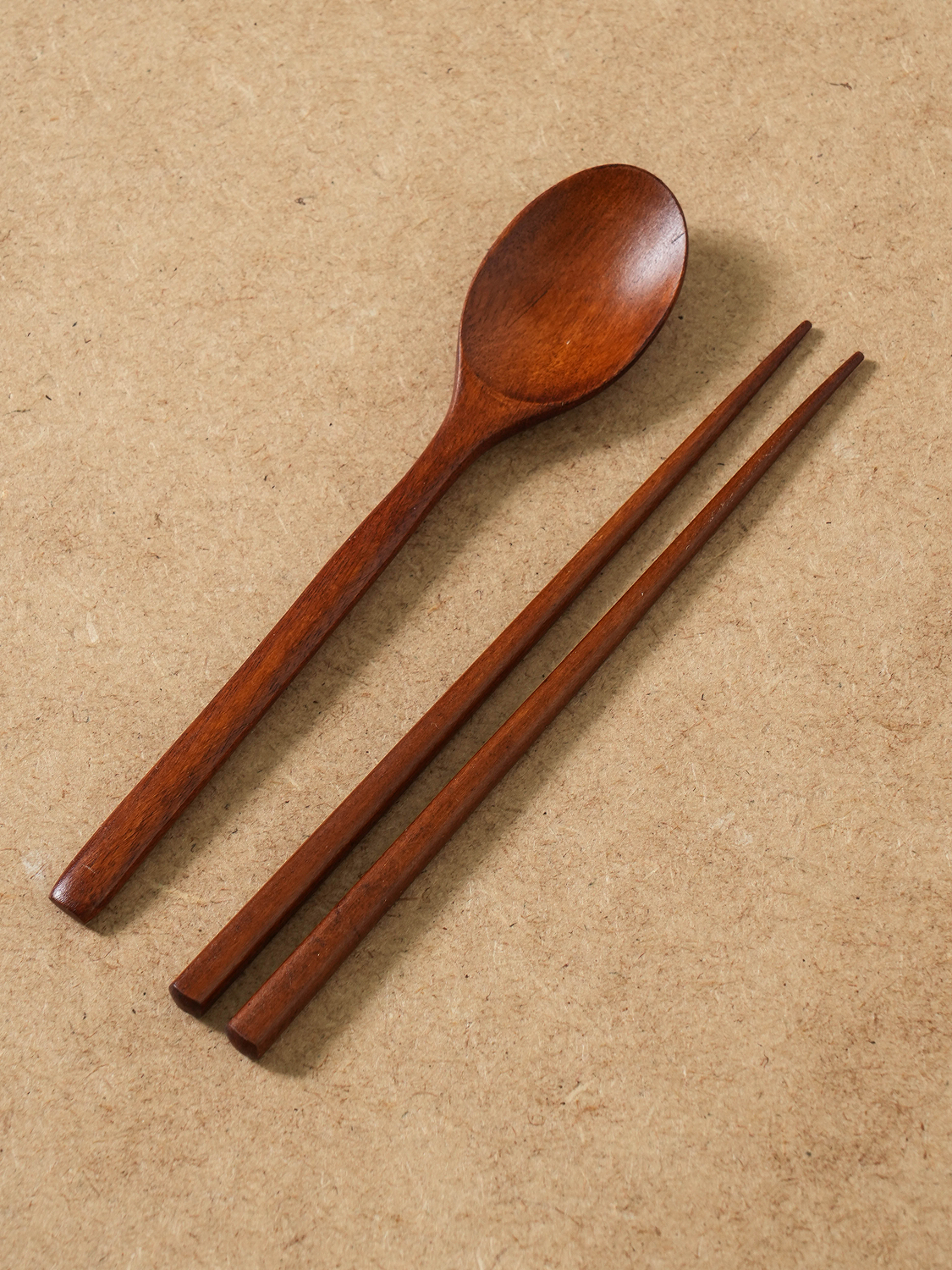 옻칠 나무 기본 수저 세트 1개입 18 cm