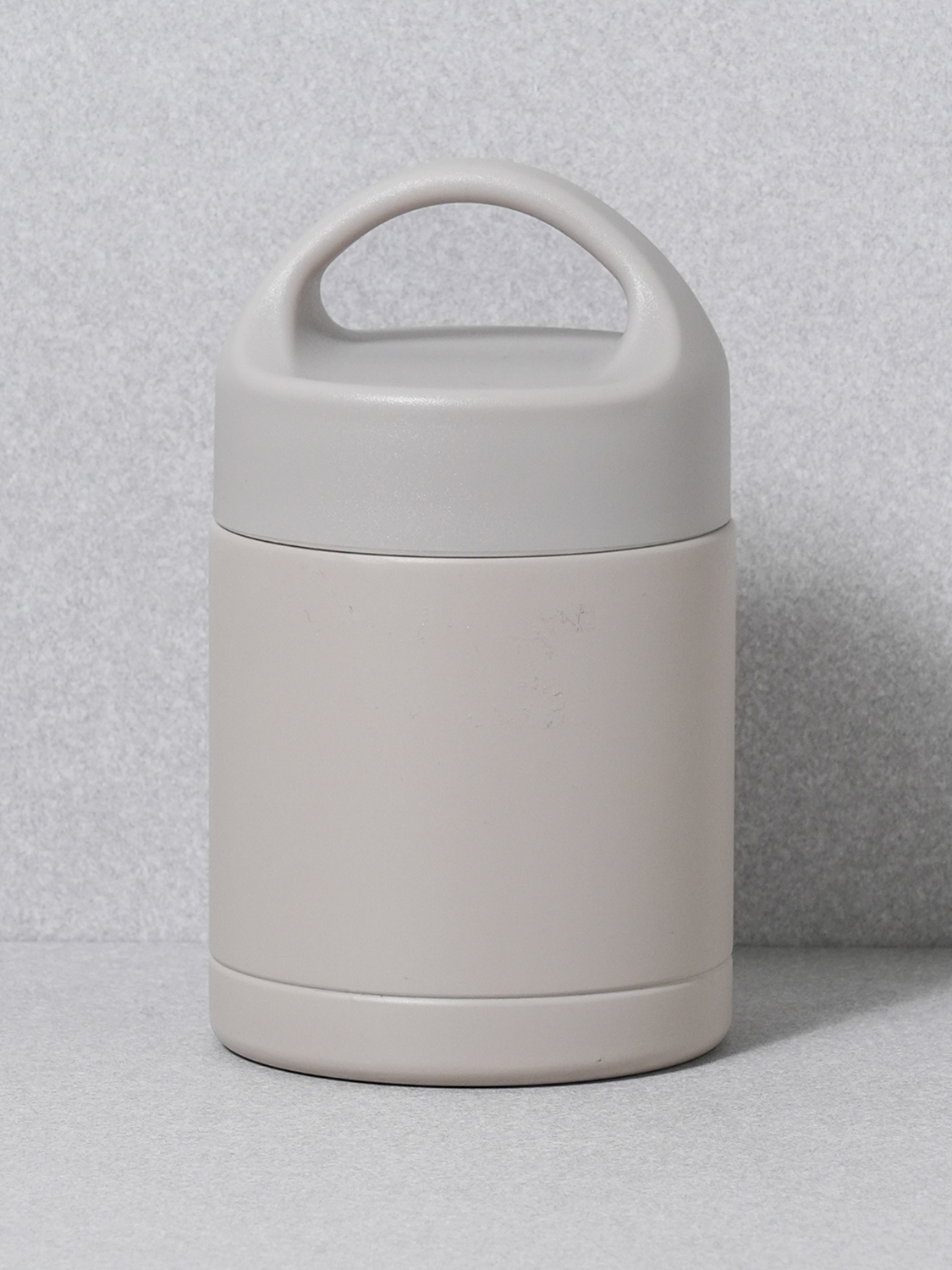 둥근 핸들 죽통 350 ml 베이지