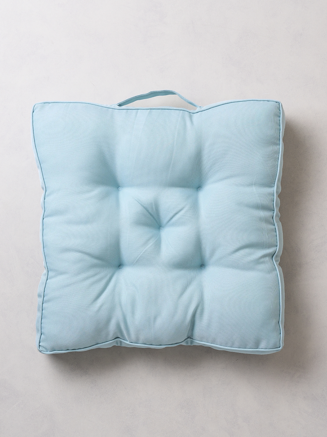 손잡이 엠보 정사각 방석 43 X 43 cm 블루