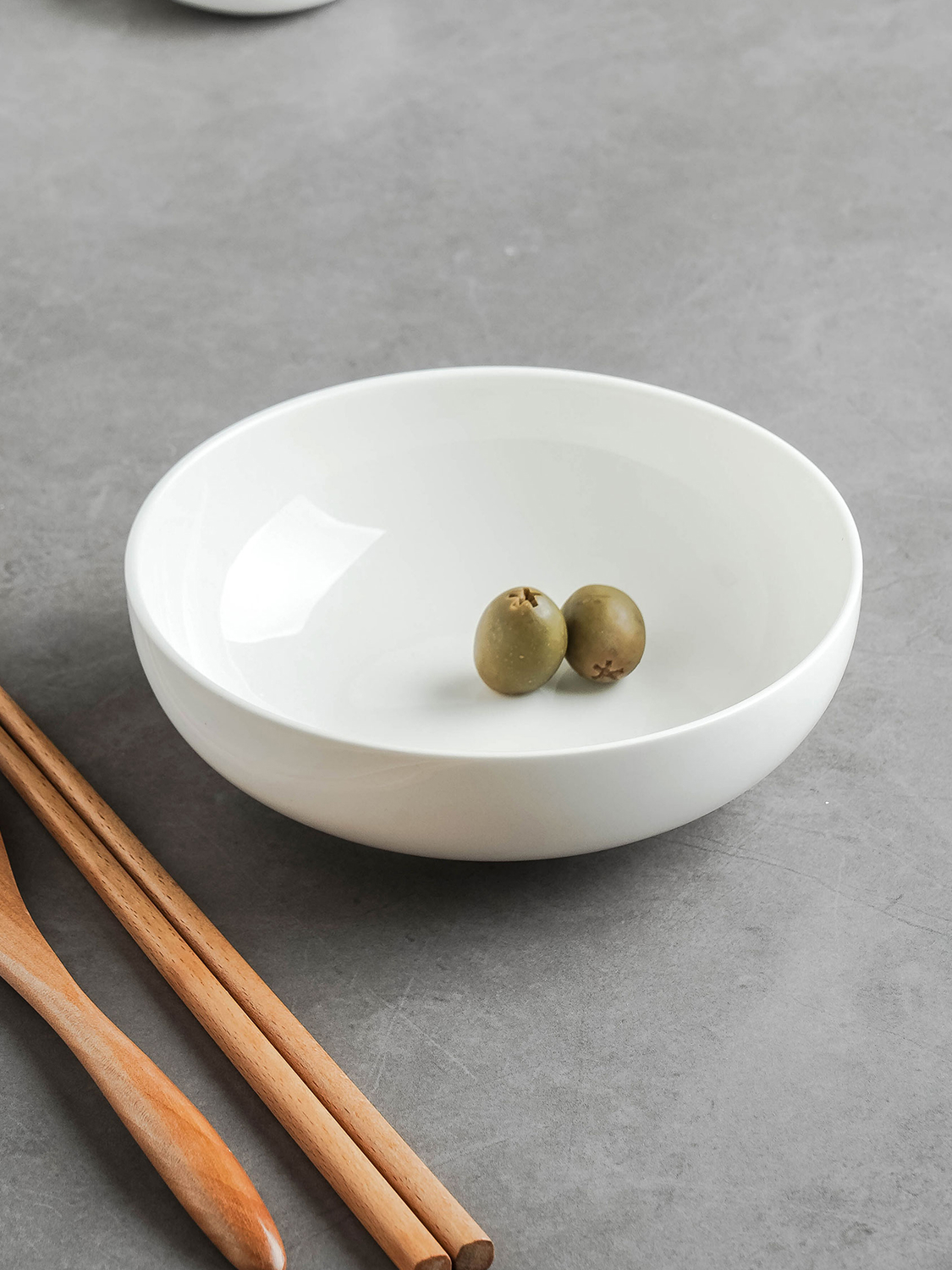 화이트 원형 낮은 다용도 볼 13.5 cm
