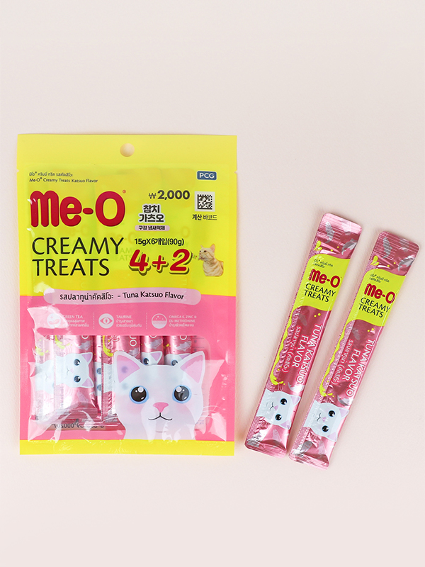 [Pet] Лакомство Me-O Creamy тунец и кацуо, 6 шт., 90 г