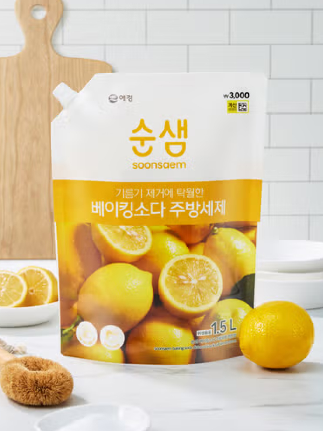 순샘 베이킹소다 주방세제 1.5 L 레몬 향