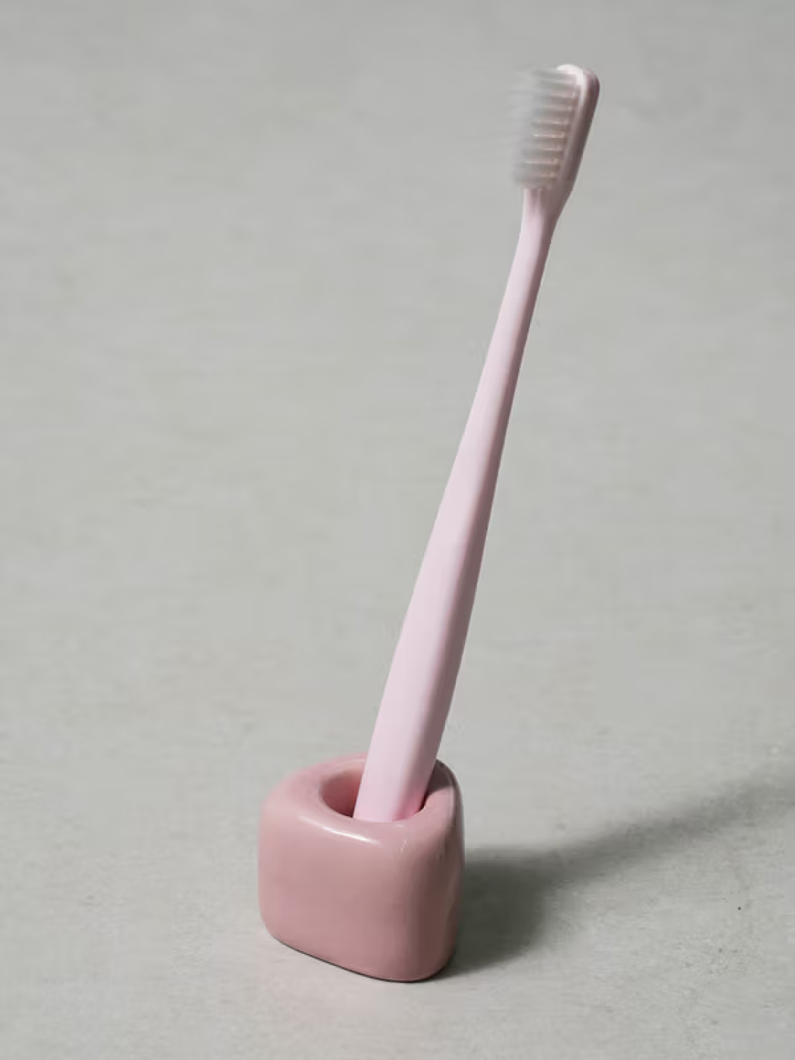 컬러 삼각 칫솔꽂이 핑크