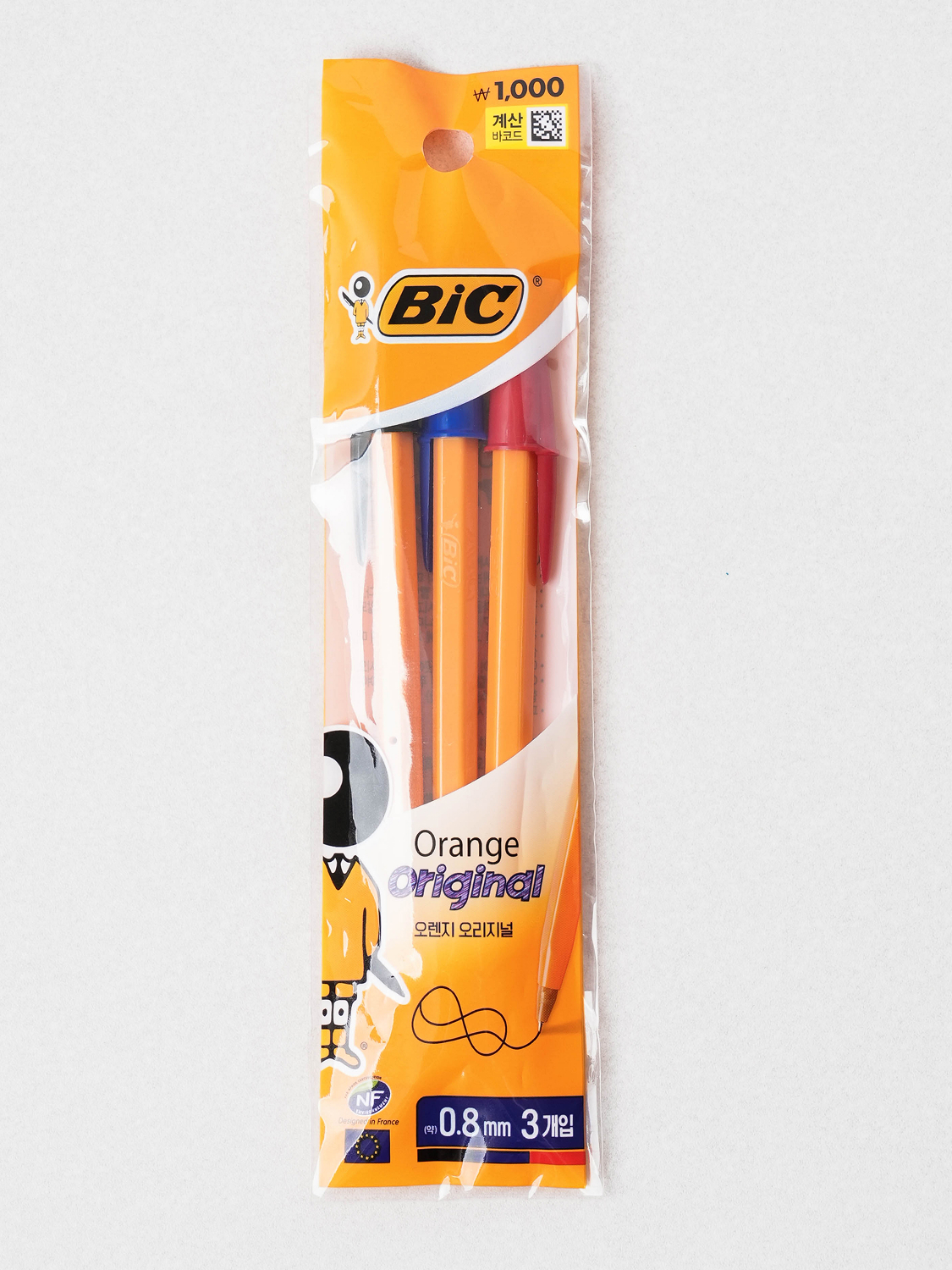 Ручки BIC Orange Original Fine 0.8 mm 3 шт.