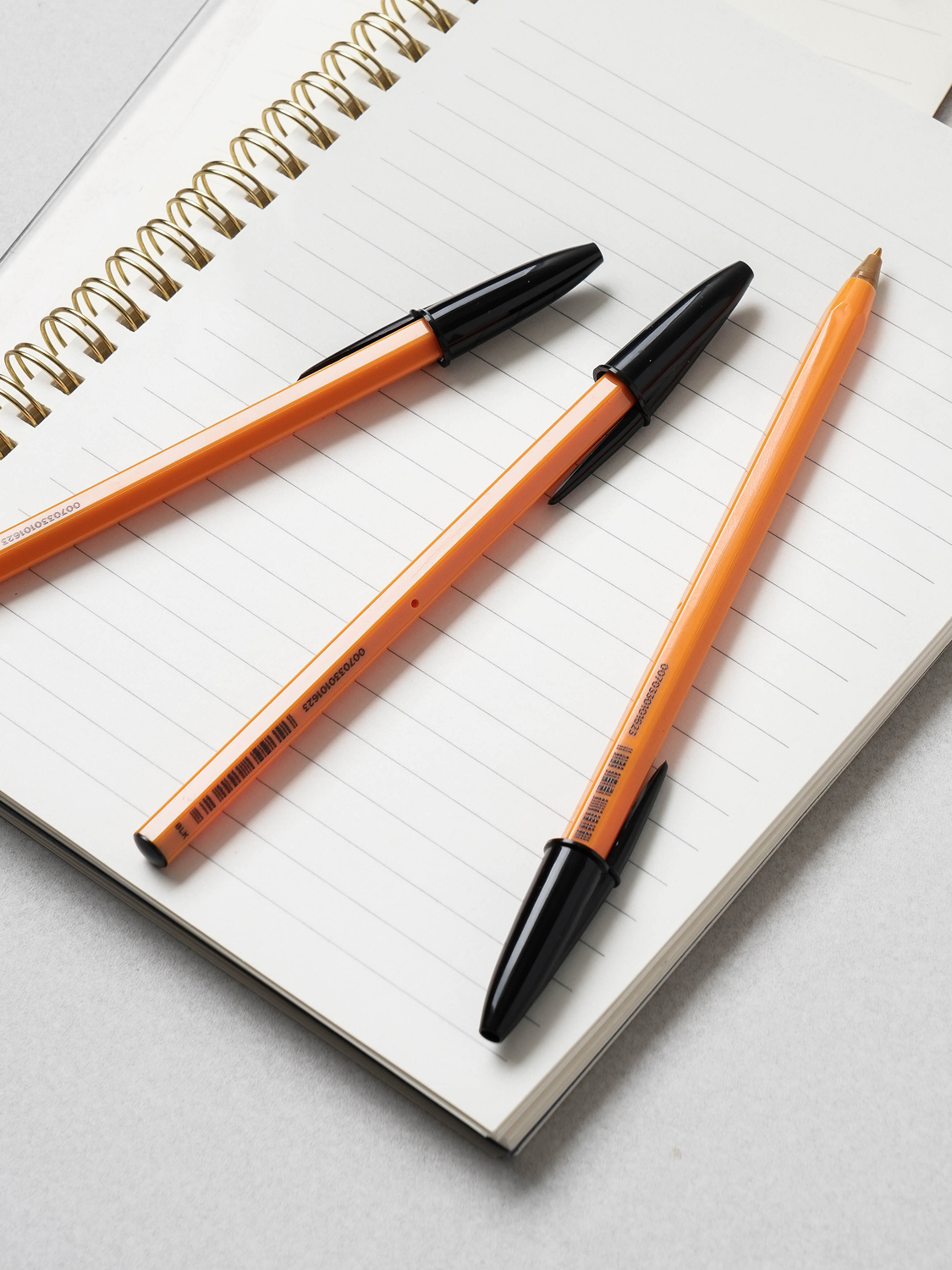 Ручки BIC Orange Original Fine 0.8 мм черные, 3 шт.