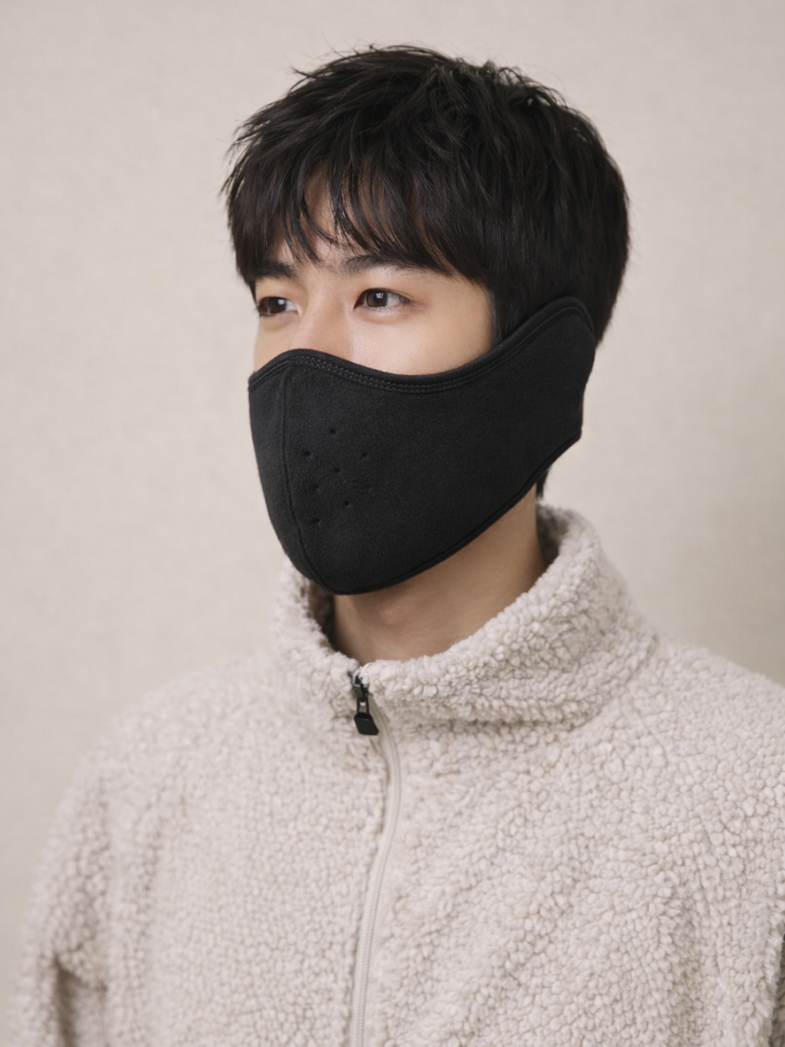 입체 양면 방한대 블랙