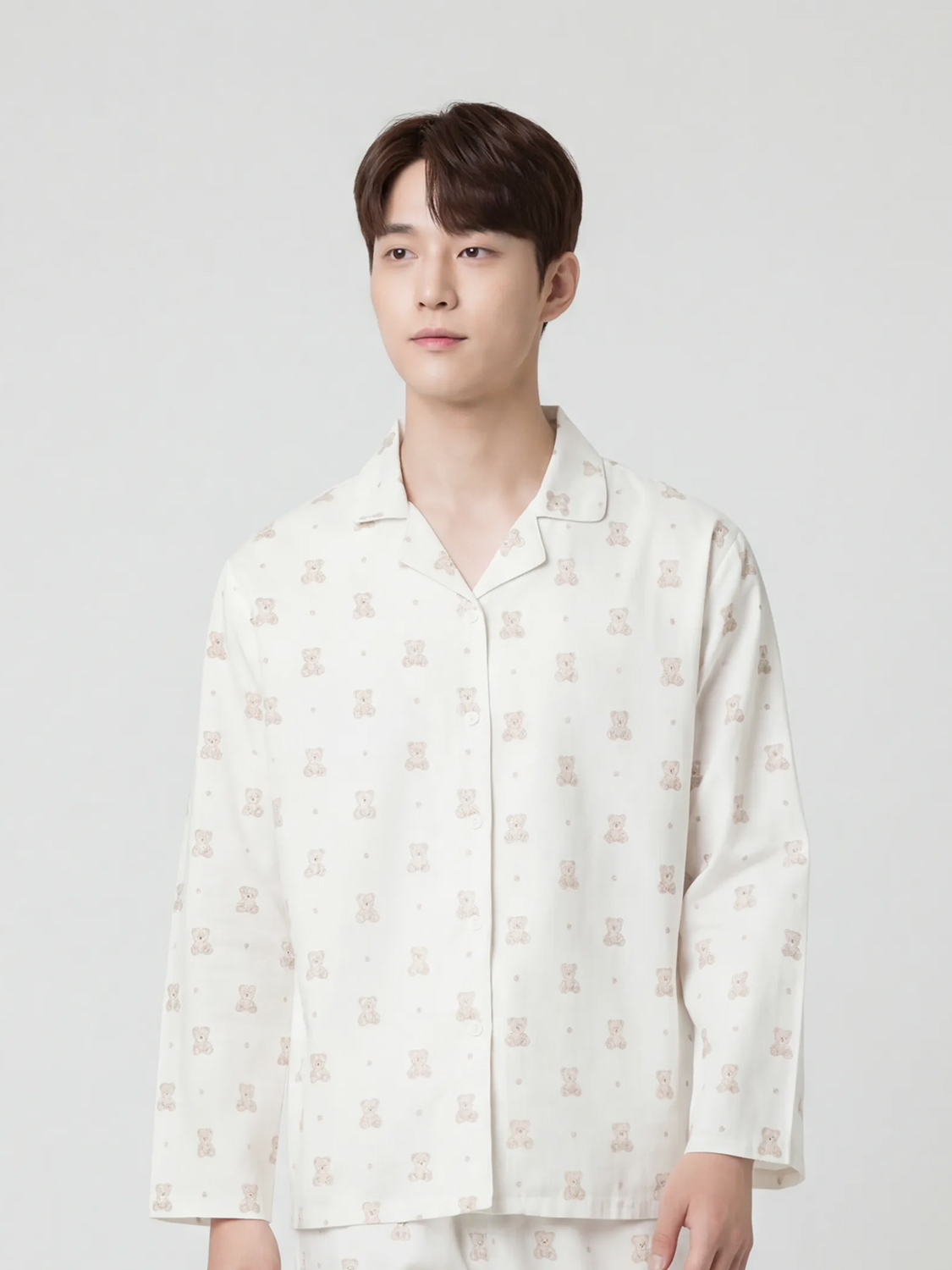 [공용] 패턴 프린트 파자마 상의 XL 아이보리