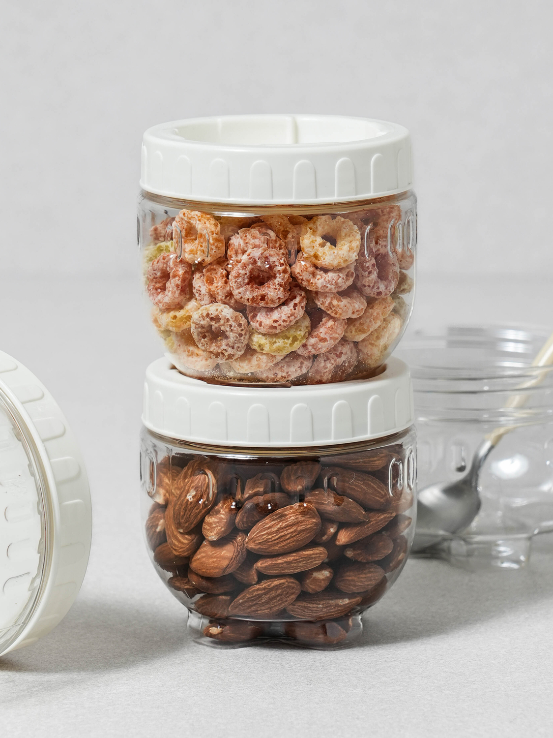 서로 결합 가능한 보관 용기 2개입 250 ml