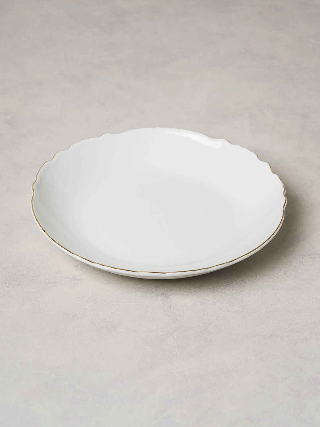 꽃결 금장 깊은 접시 20.5 cm