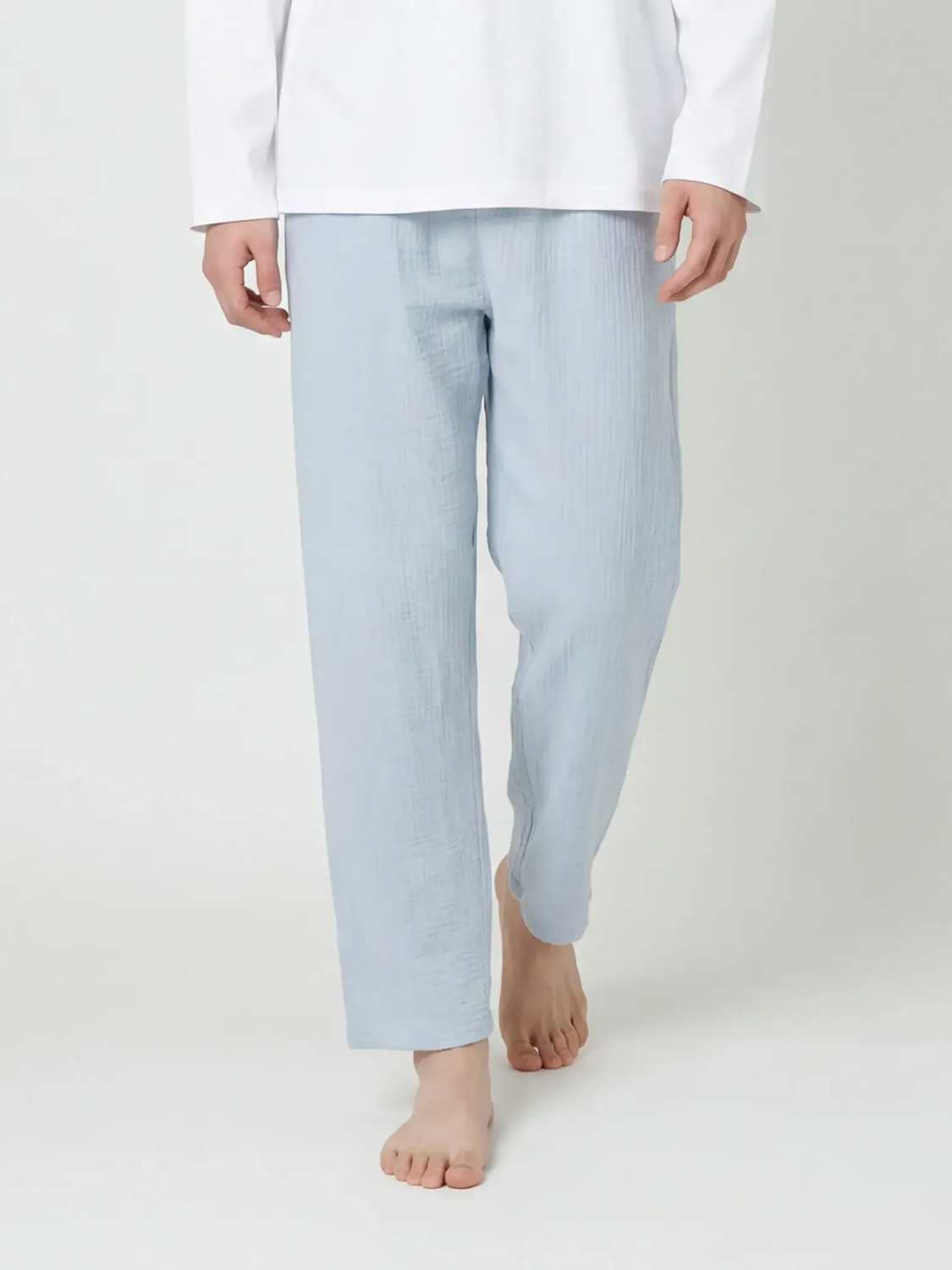 [공용] 이중직 코튼 바지 XL 블루
