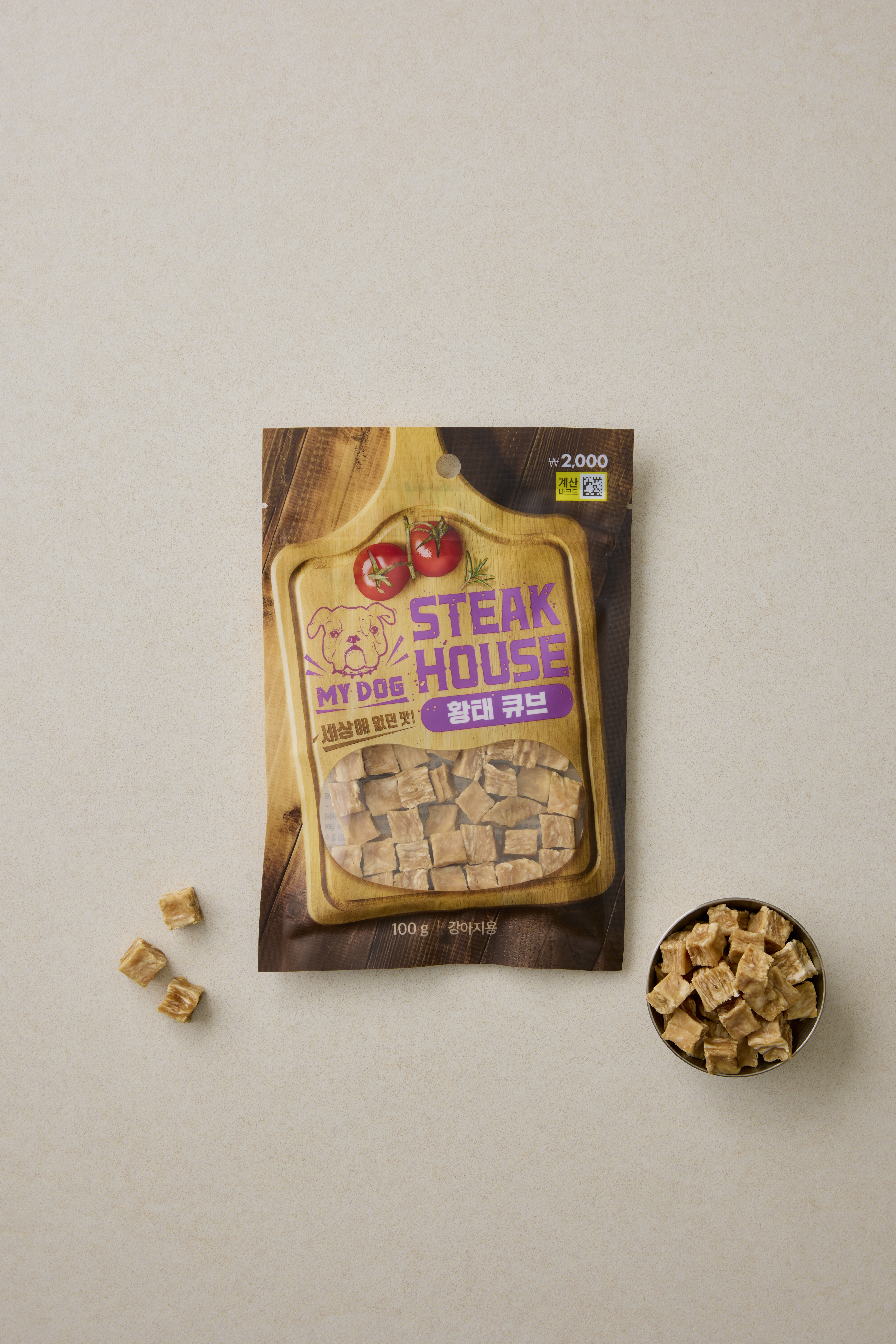 [펫] 마이독스테이크하우스 황태 큐브 100 g