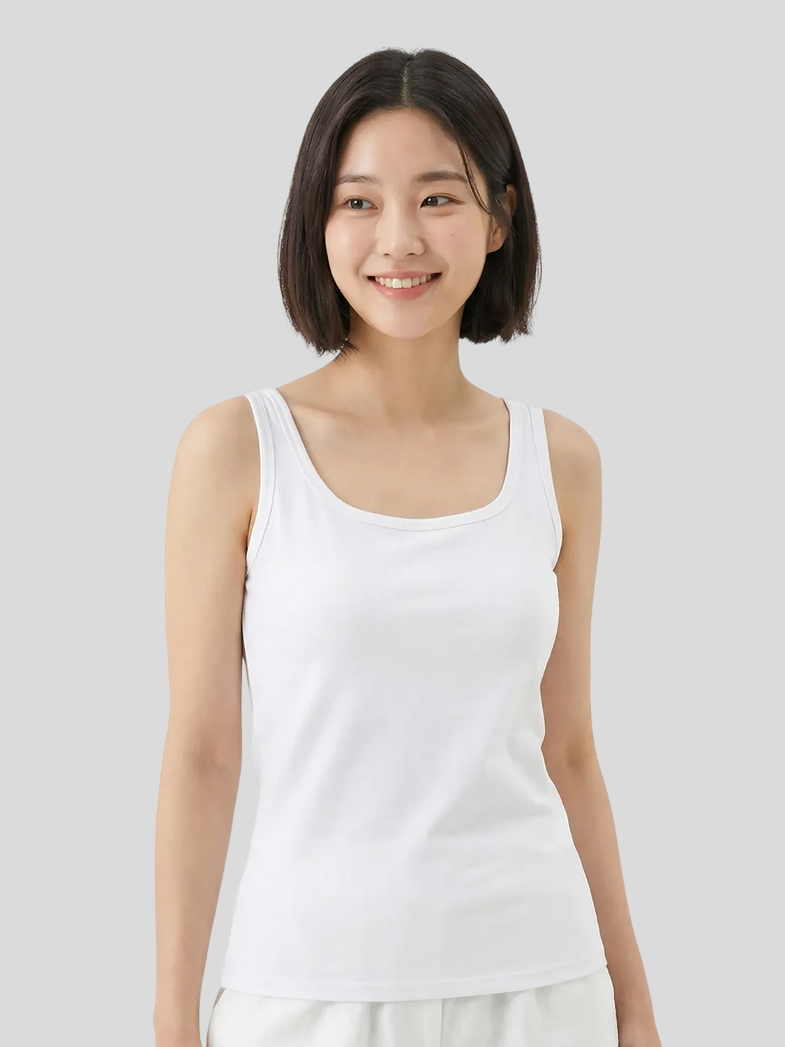 모달 캡내장 캐미솔 M/L 화이트