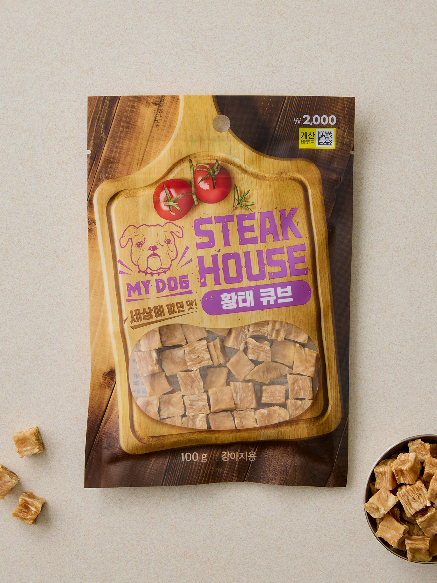 [펫] 마이독스테이크하우스 황태 큐브 100 g