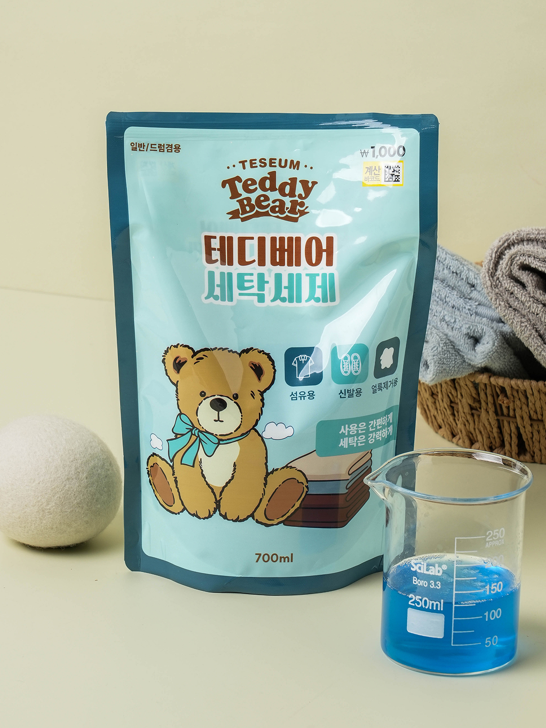 테디베어 세탁 세제 리필 타입 700 ml