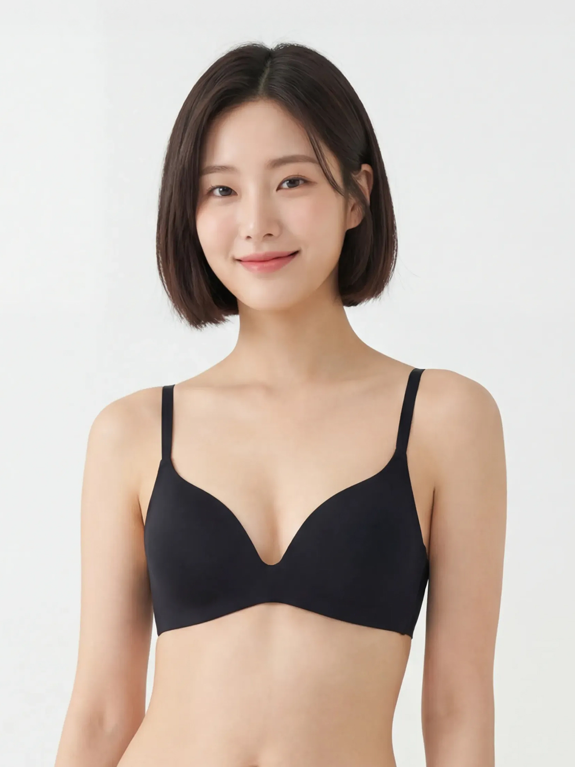 후크형 몰드 브라 A/B/C/D 블랙