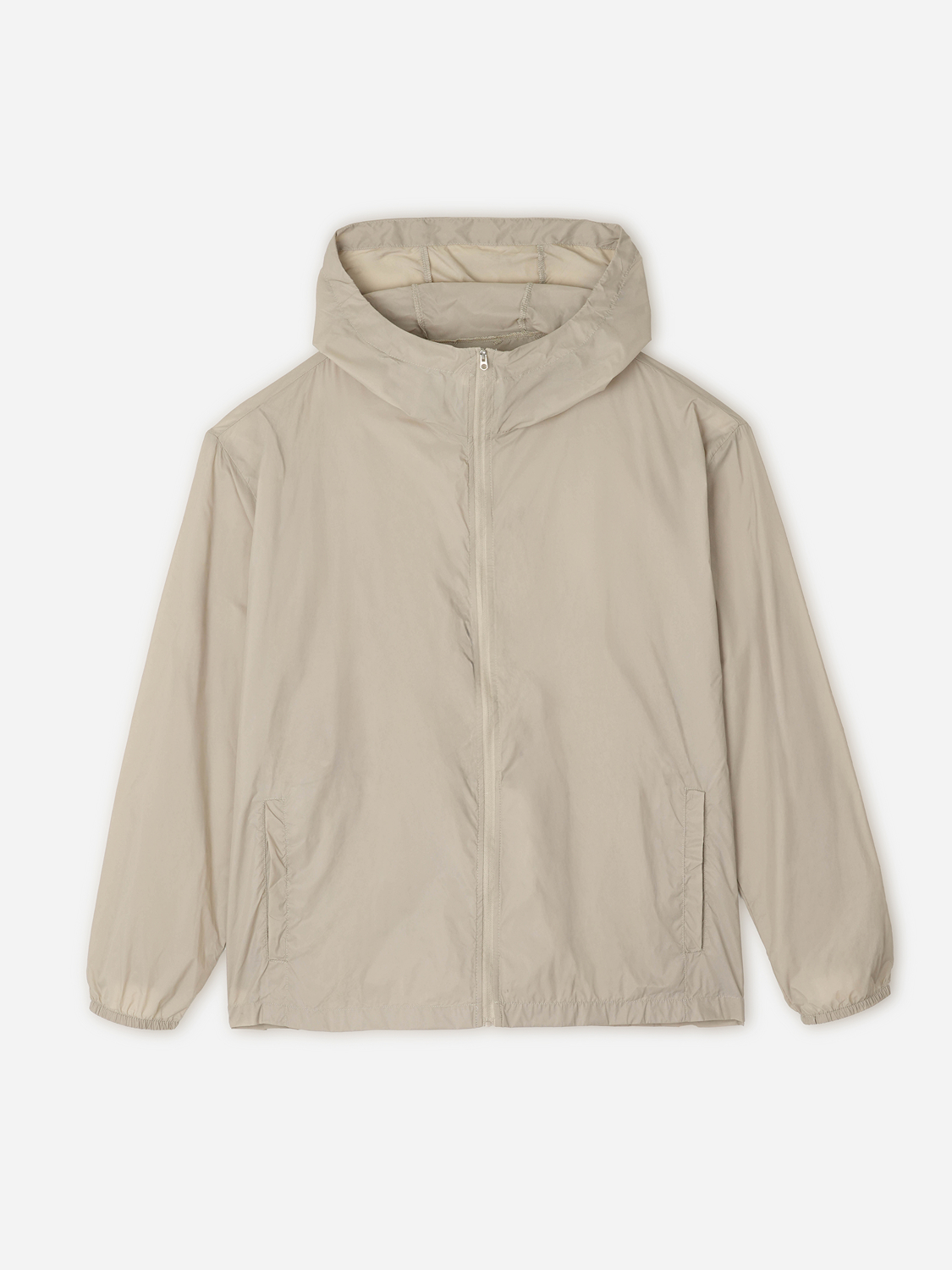 Нейлоновая ветровка с капюшоном XL/2XL светло-коричневая