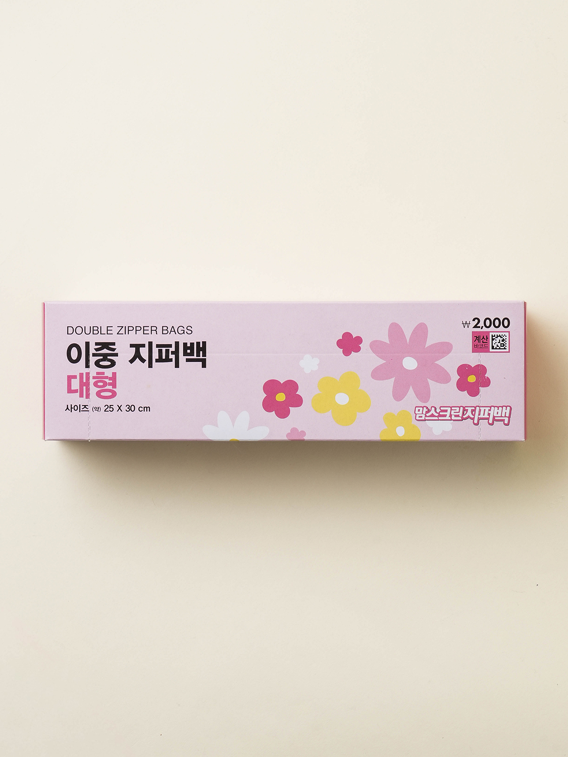 봄꽃 맘스크린 이중 지퍼백 대형 30매입