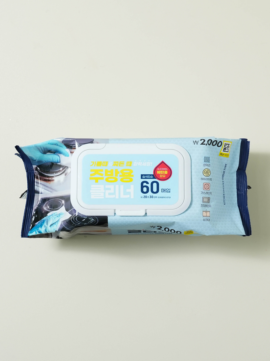 기름때＆찌든 때 제거 인덕션 세정 티슈 60매입