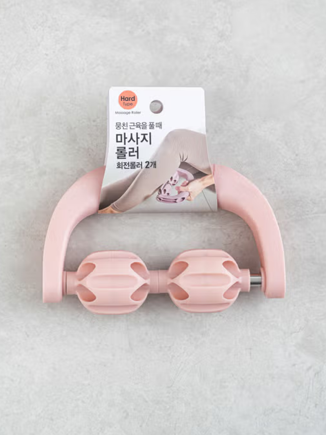 미니 마사지 롤러 핑크