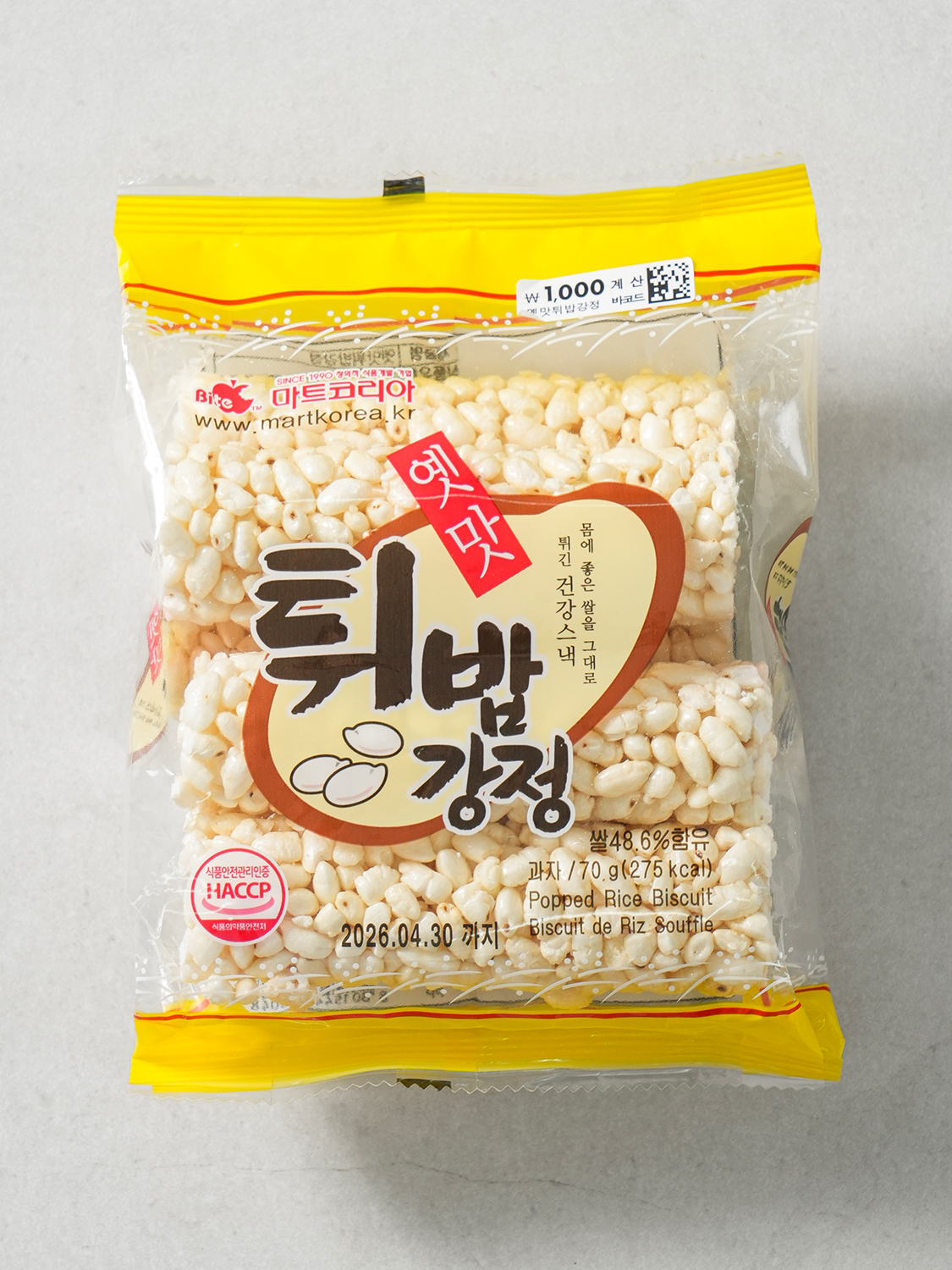 옛맛 튀밥 강정 70 g