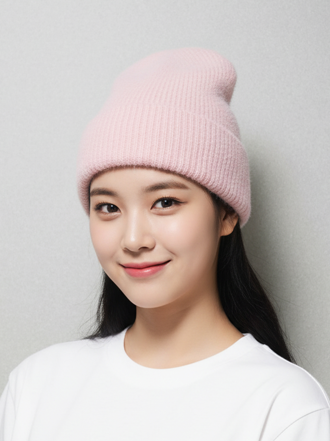 보들보들 퍼 비니 핑크