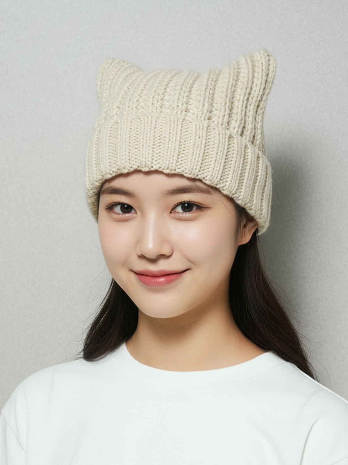 고양이 비니 베이지