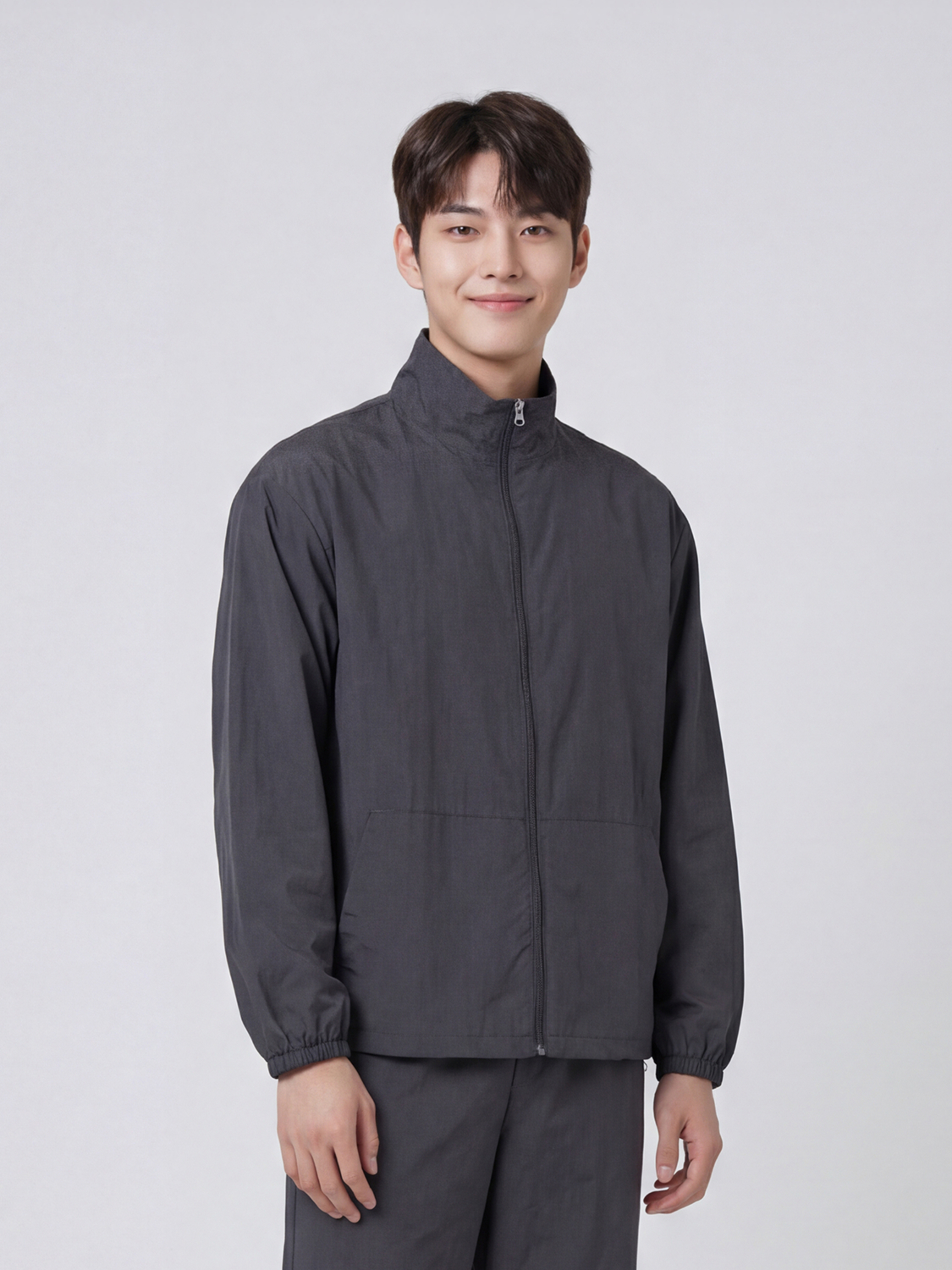 [공용] 나일론 집업 바람막이 XL 차콜