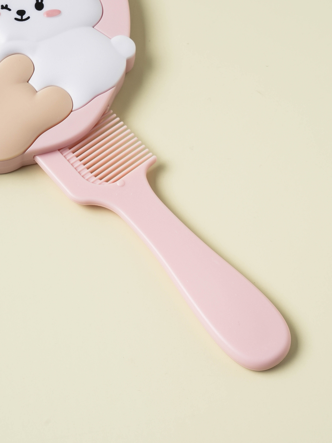 캐릭터 하트 모양 빗 거울 세트