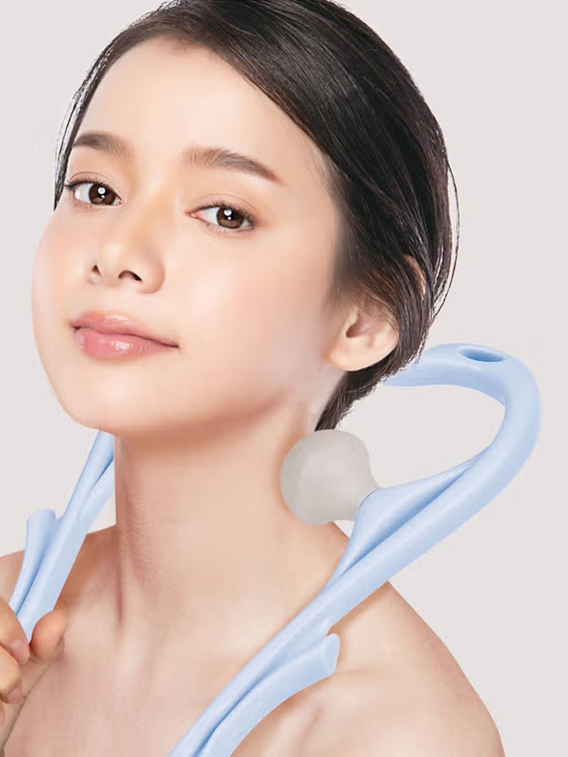 손잡이 목 마사지기