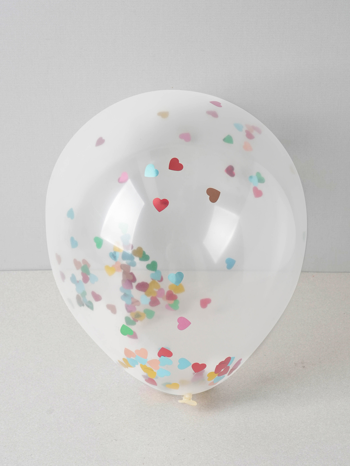 파티용 콘페티 풍선 30 cm 5개입 레인보우하트