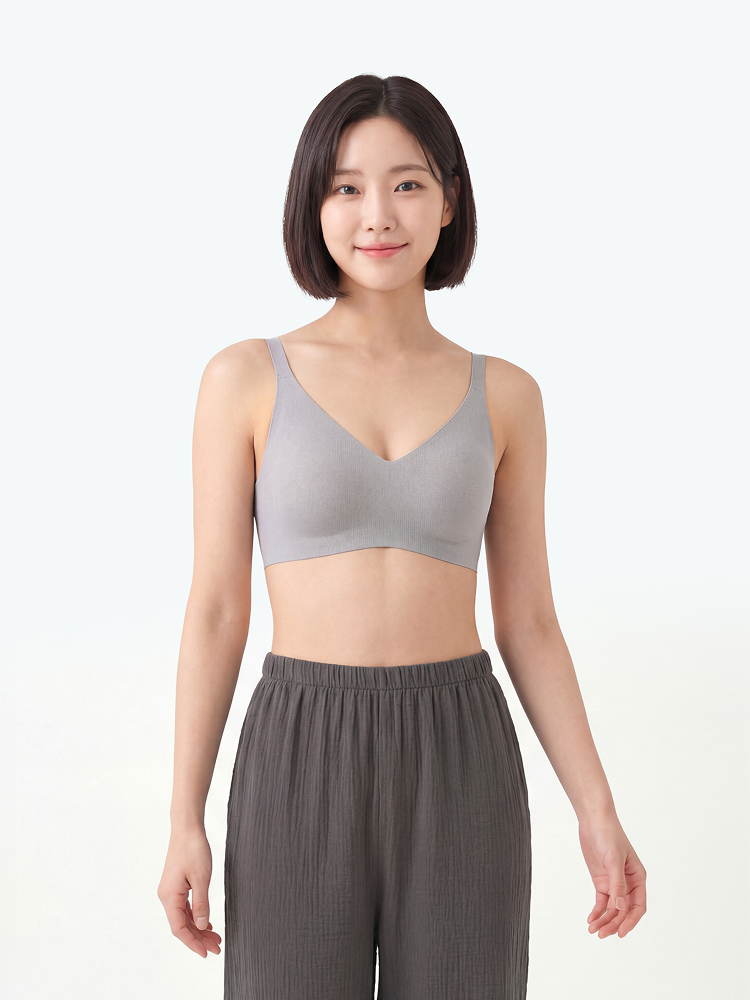 후크형 심플 심리스 브라 A/B/C/D 블루