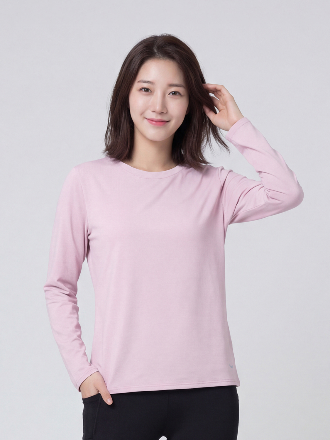 [여성]소로나 긴팔 스탠다드핏 90 핑크