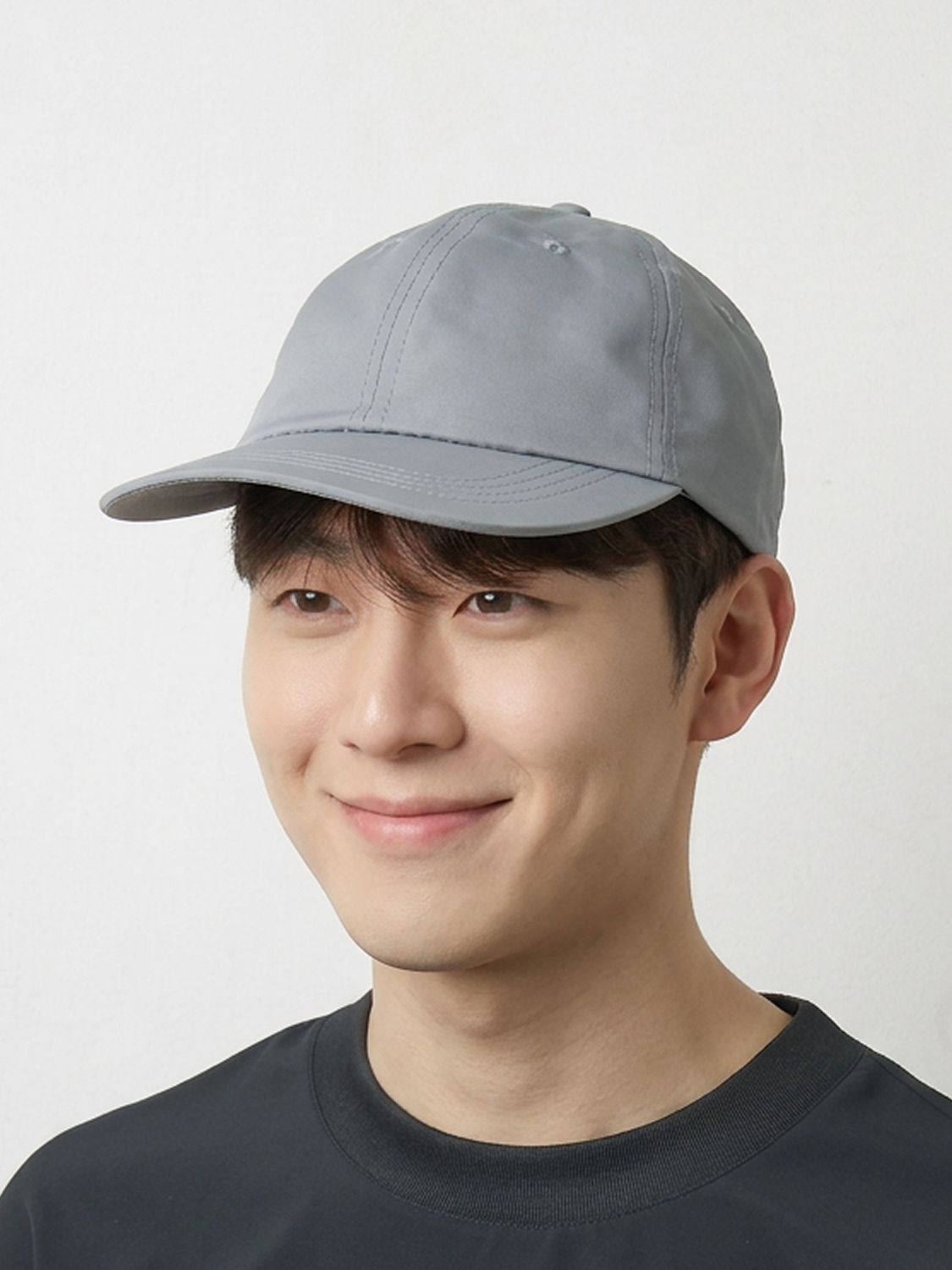 수납형 캡모자 그레이