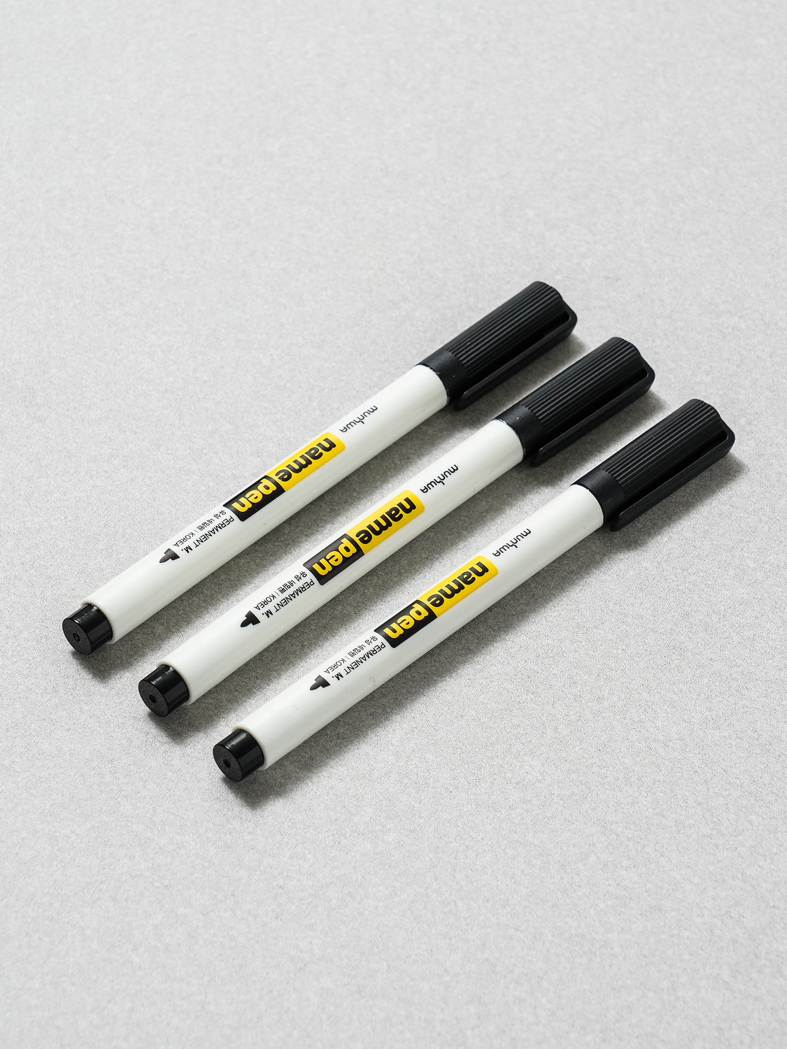 문화 네임펜 0.8 mm 검정 3개입