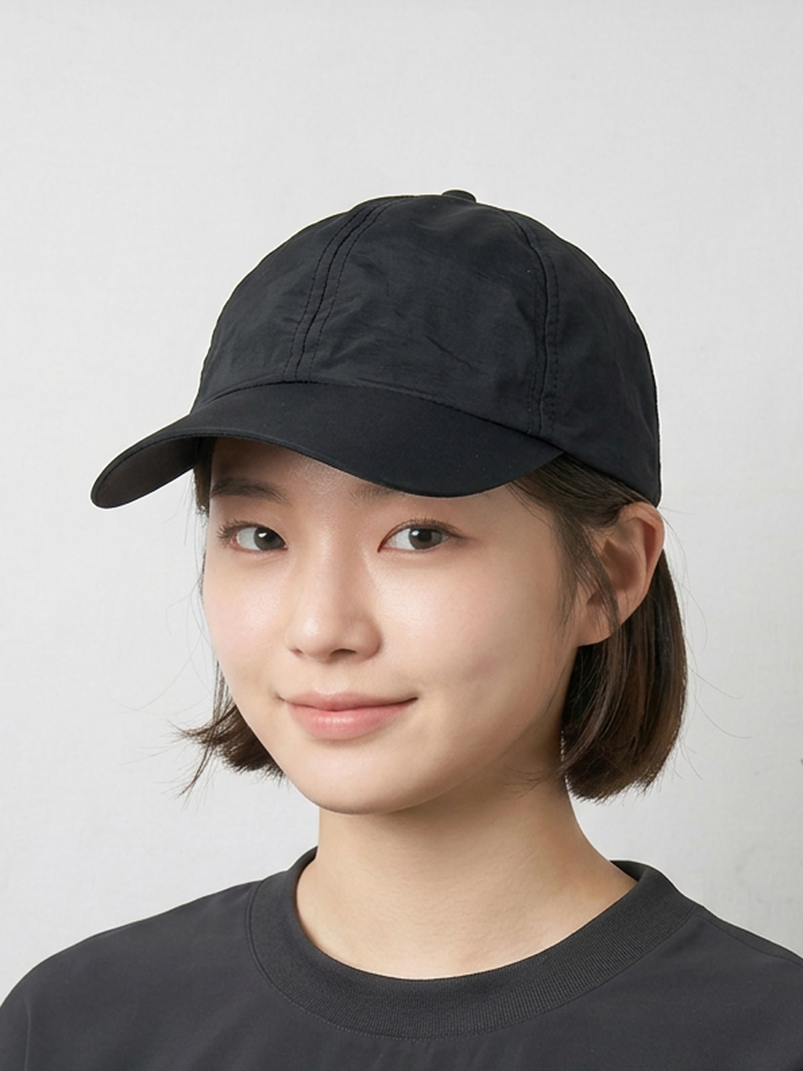 심플 경량 볼캡 블랙