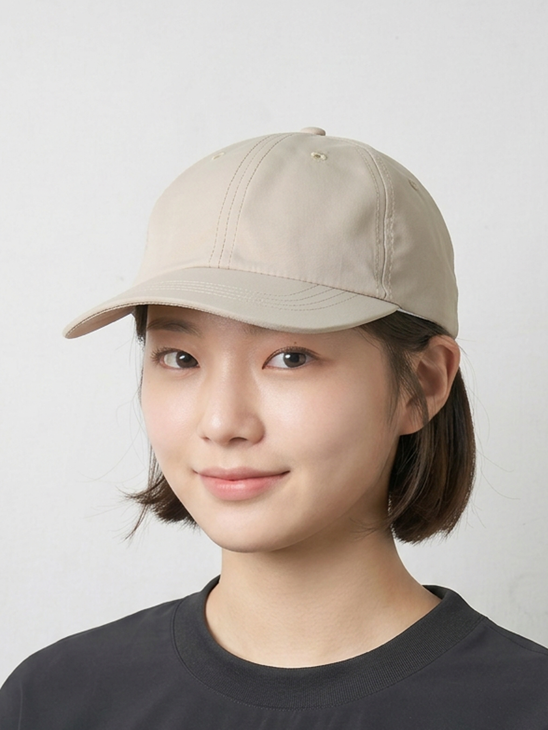 수납형 캡모자 베이지