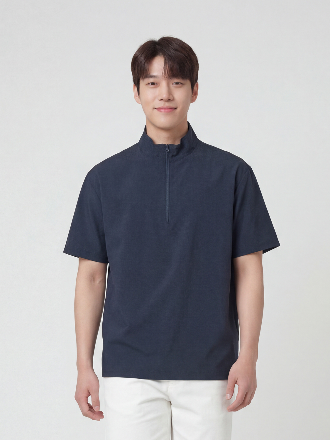 [남성] 라이트 반집업티 XL 네이비