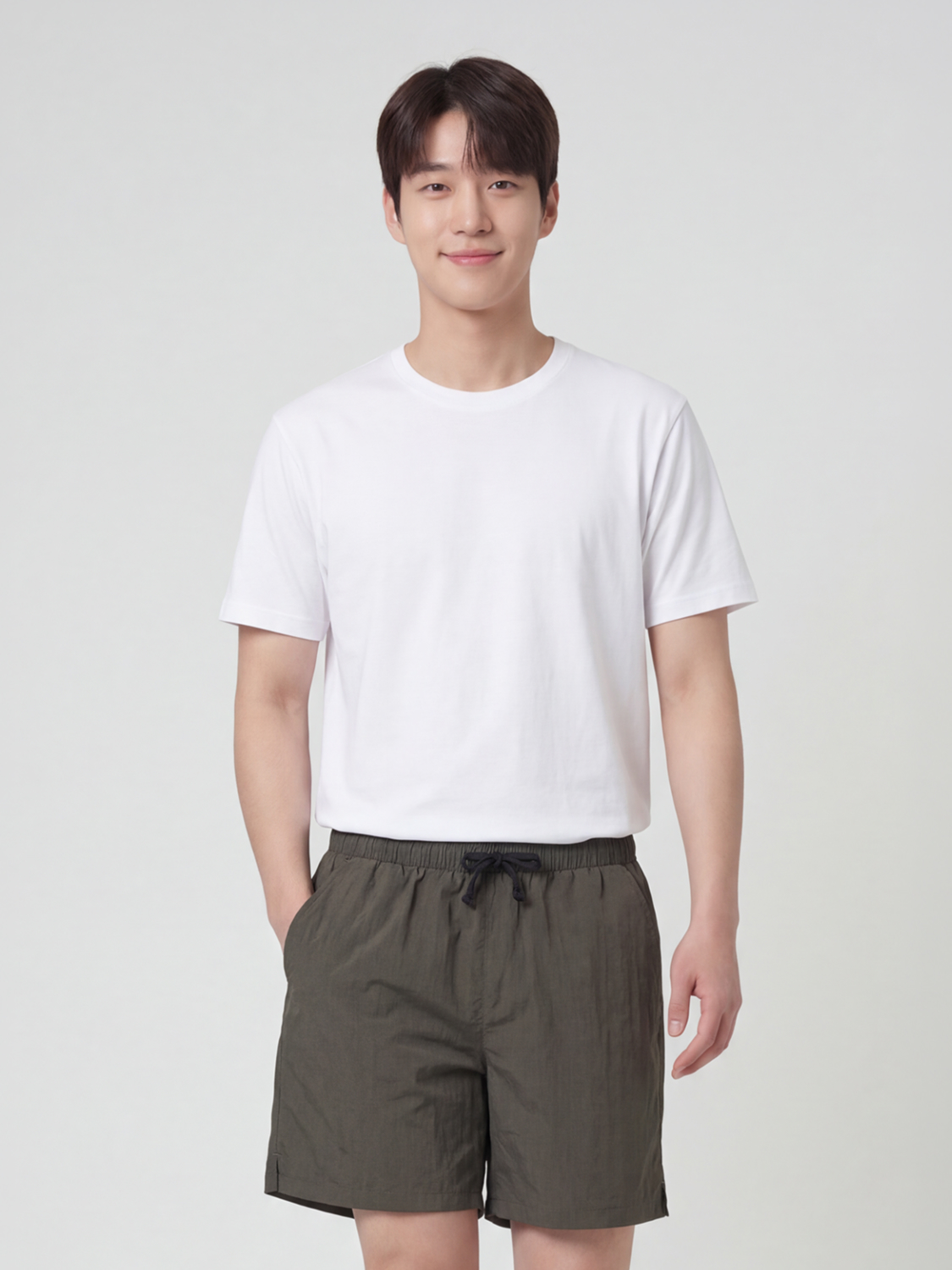 [공용] 나일론 반바지 XL 카키