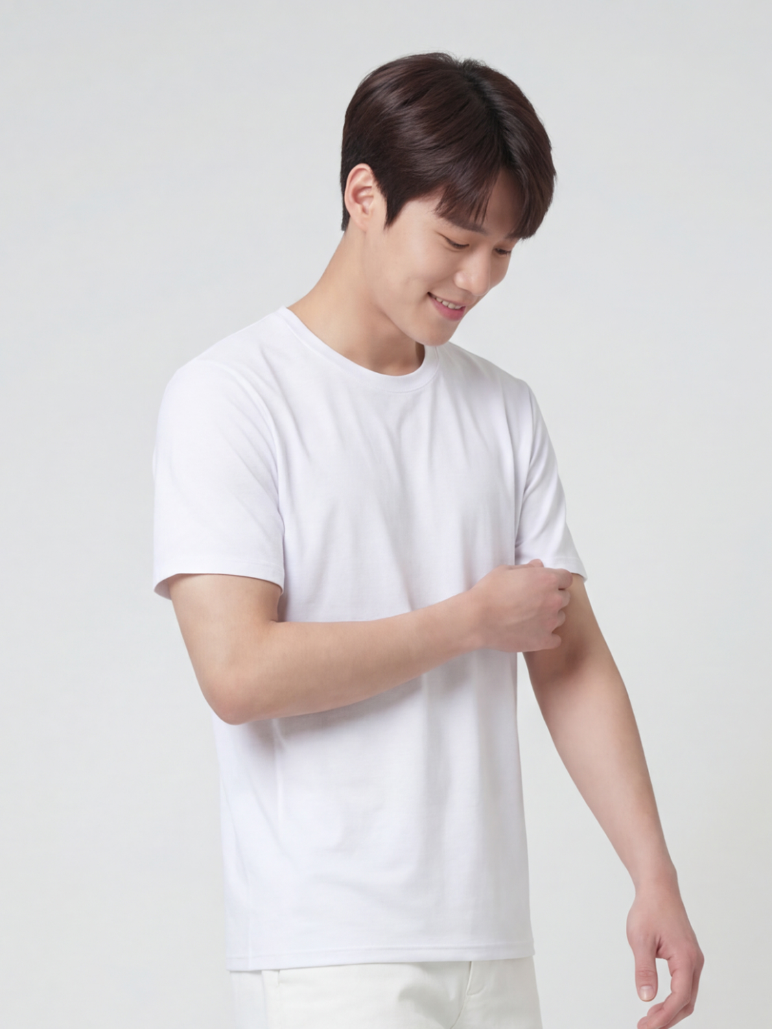 이지쿨 메시U넥반팔티셔츠(110)(화이트)