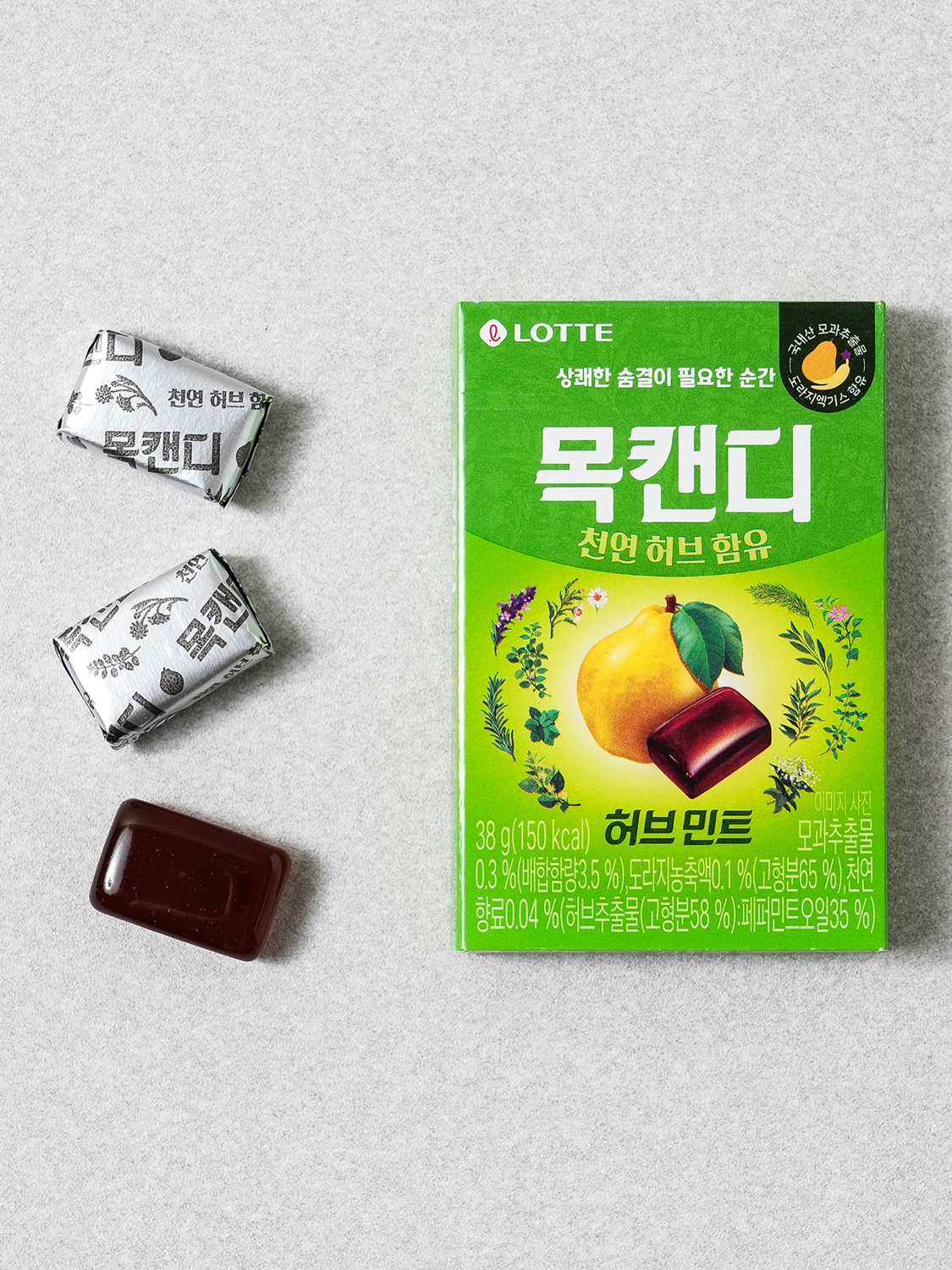 롯데 목캔디 허브민트 38 g