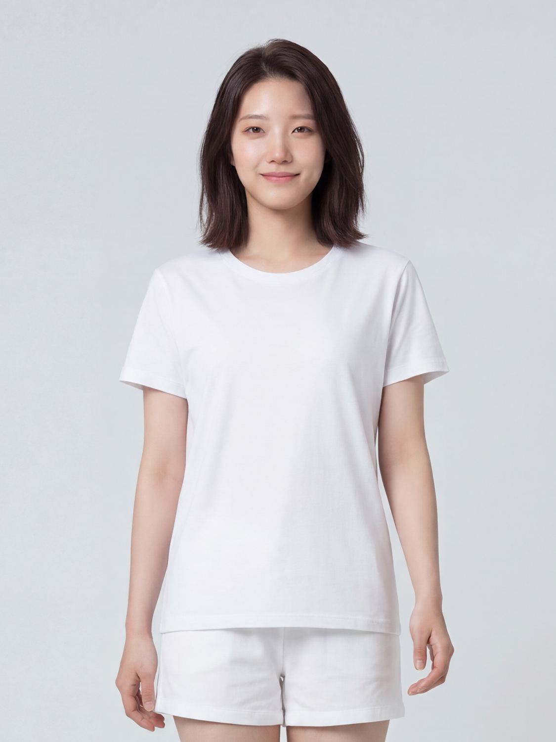 이지쿨코튼 레귤러핏 티셔츠(L)(화이트)