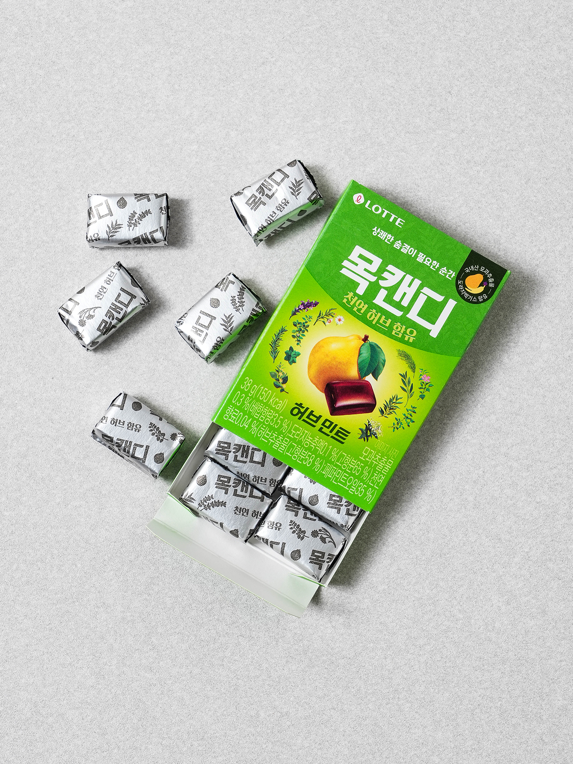 롯데 목캔디 허브민트 38 g