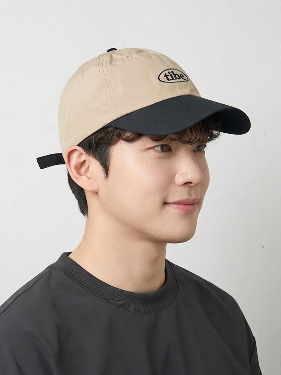 조임형 투톤 볼캡 네이비