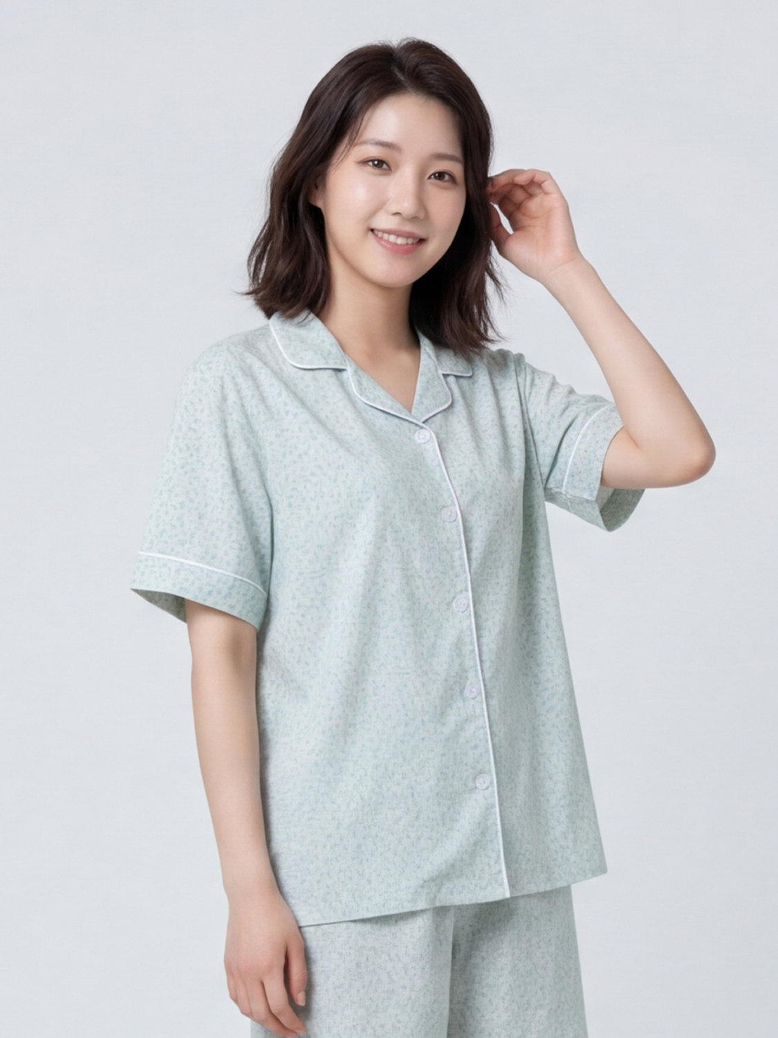 [공용] 레이온 리오셀 반팔 파자마 M 민트