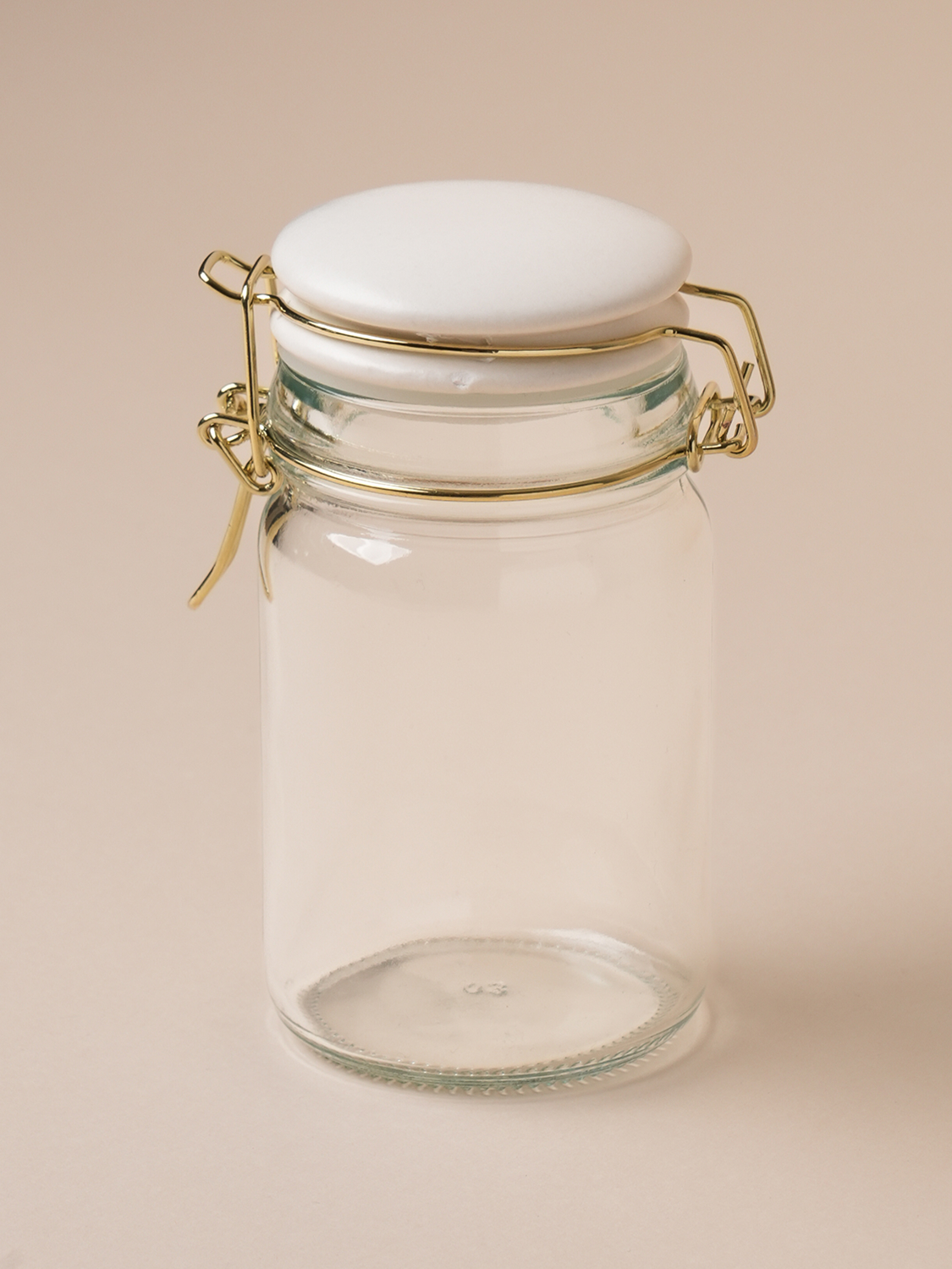걸쇠형 컬러 뚜껑 유리 저장 용기 250 ml