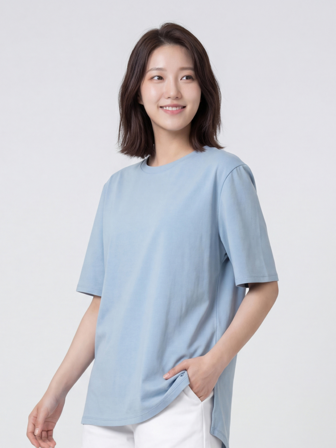 [UV 최대 96% 차단] 여성 소로나 오버핏 반팔 티 L 소라