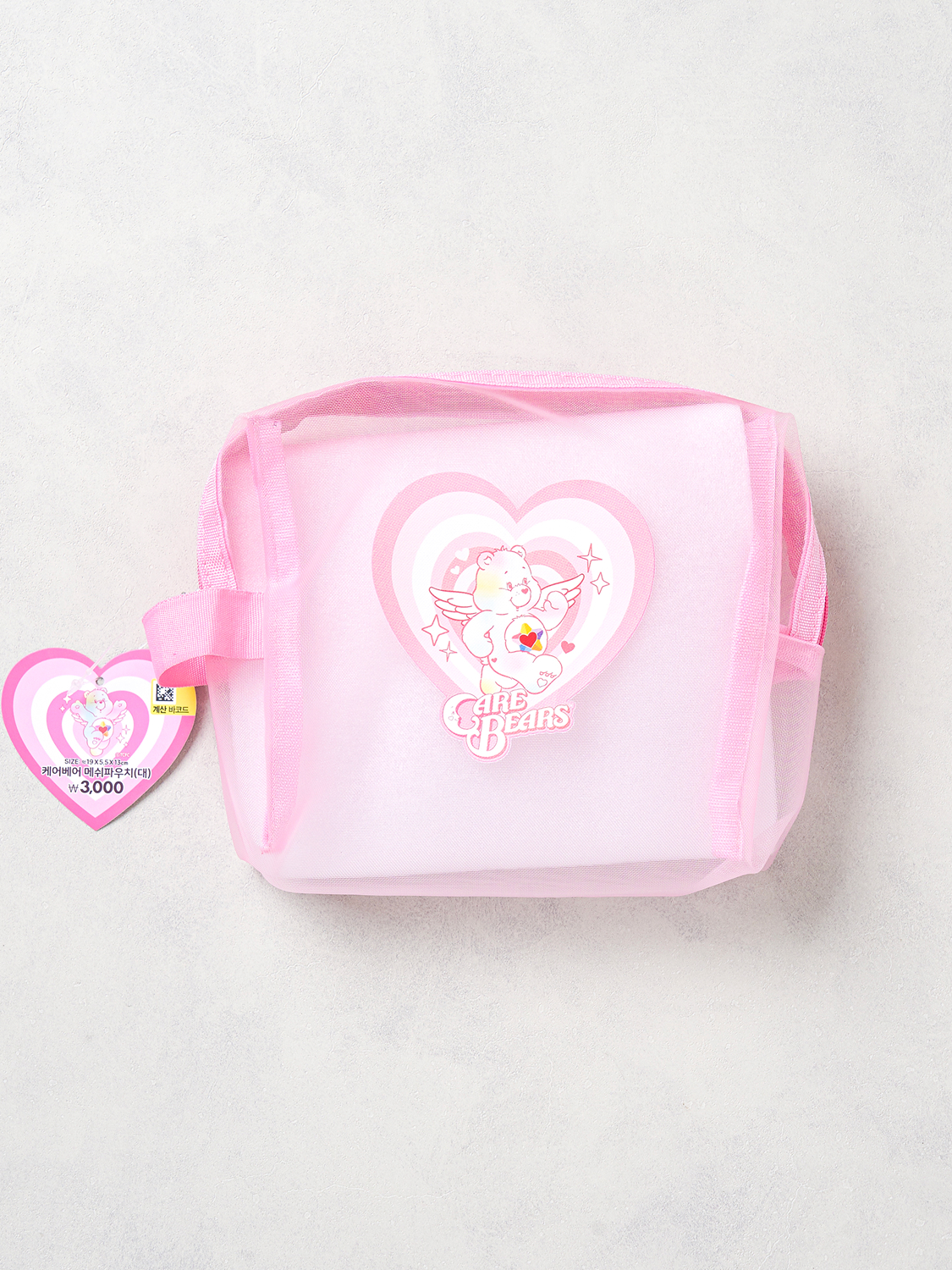 Сетчатая косметичка Care Bears L розовая