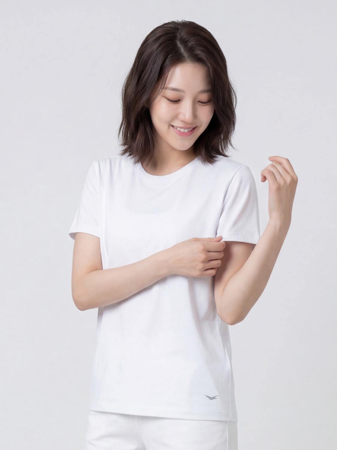 여성소로나레귤러핏반팔티(M)(화이트)