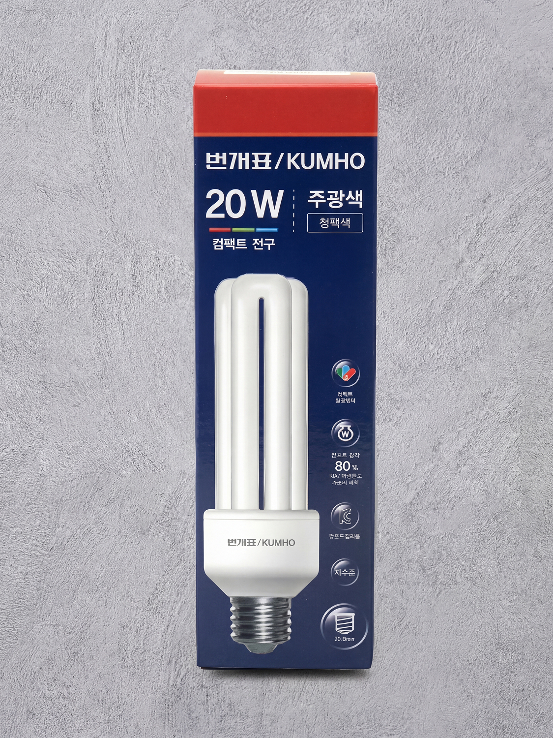 번개표 컴팩트 전구 20W 주광색